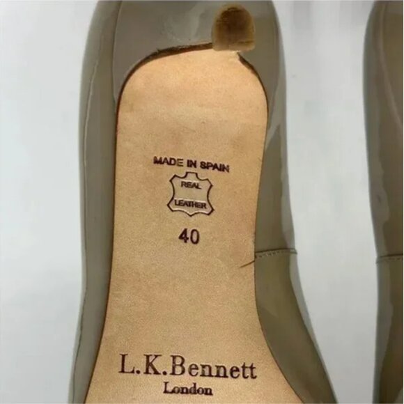 LK Bennett Women's Audrey Pointed-toe Patent Leather Court Shoes Size 40 - Picture 7 of 9